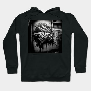 Life in Black and White Graffiti Hoodie